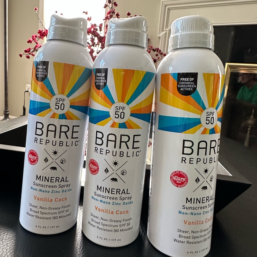 BARE Republic Mineral Sunscreen Spray SPF 50 exp date 06/2023 New lot of 3